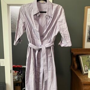 Burberry Midi Belted Shirt Dress
